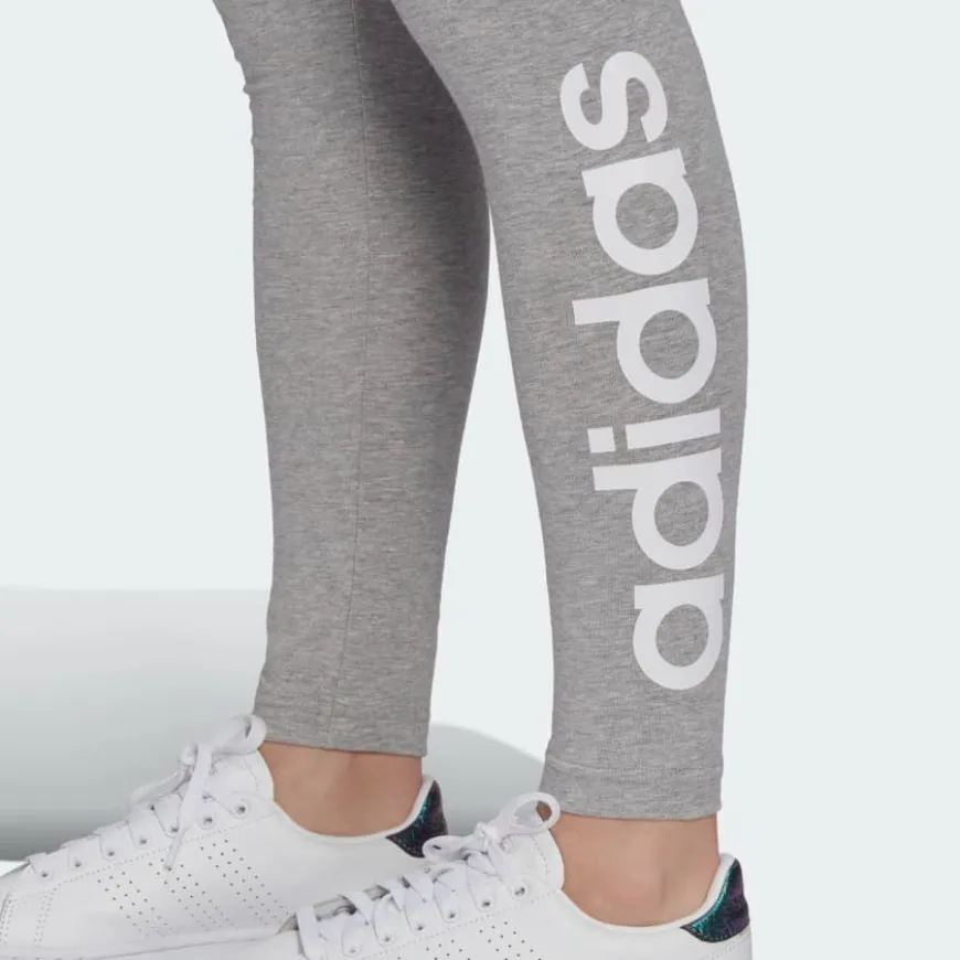 Adidas Loungewear Essentials High-Waisted Logo Women Lifestyle Tight Grey/White