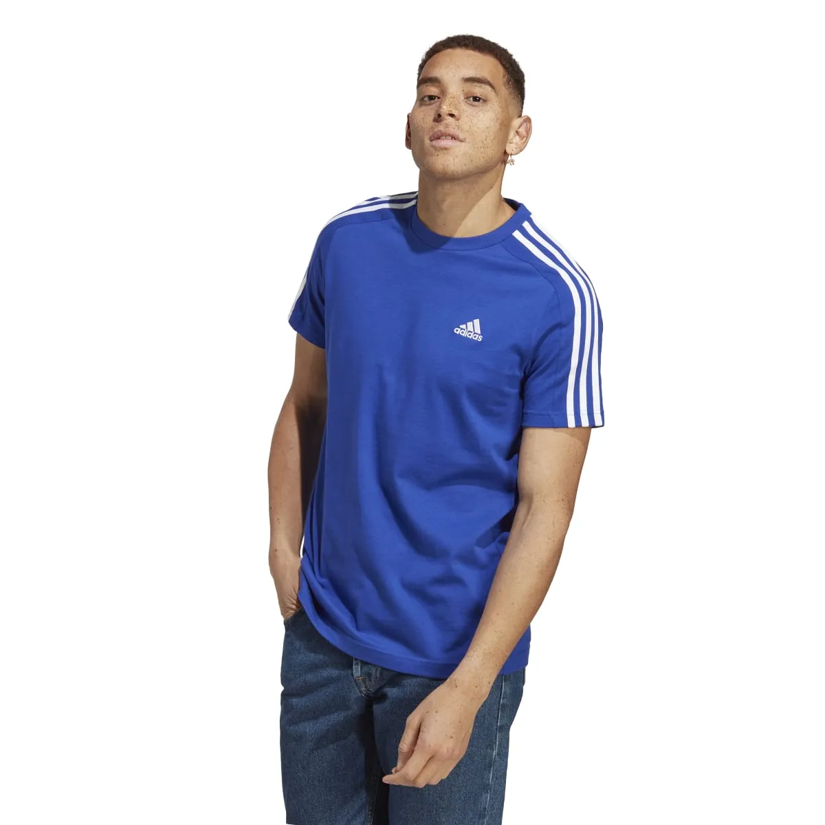 adidas Men's 3-Stripes Single Jersey Tee