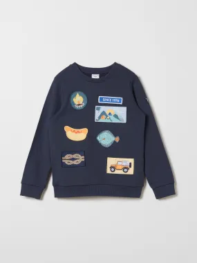 Adventure Embroidered Kids Sweatshirt