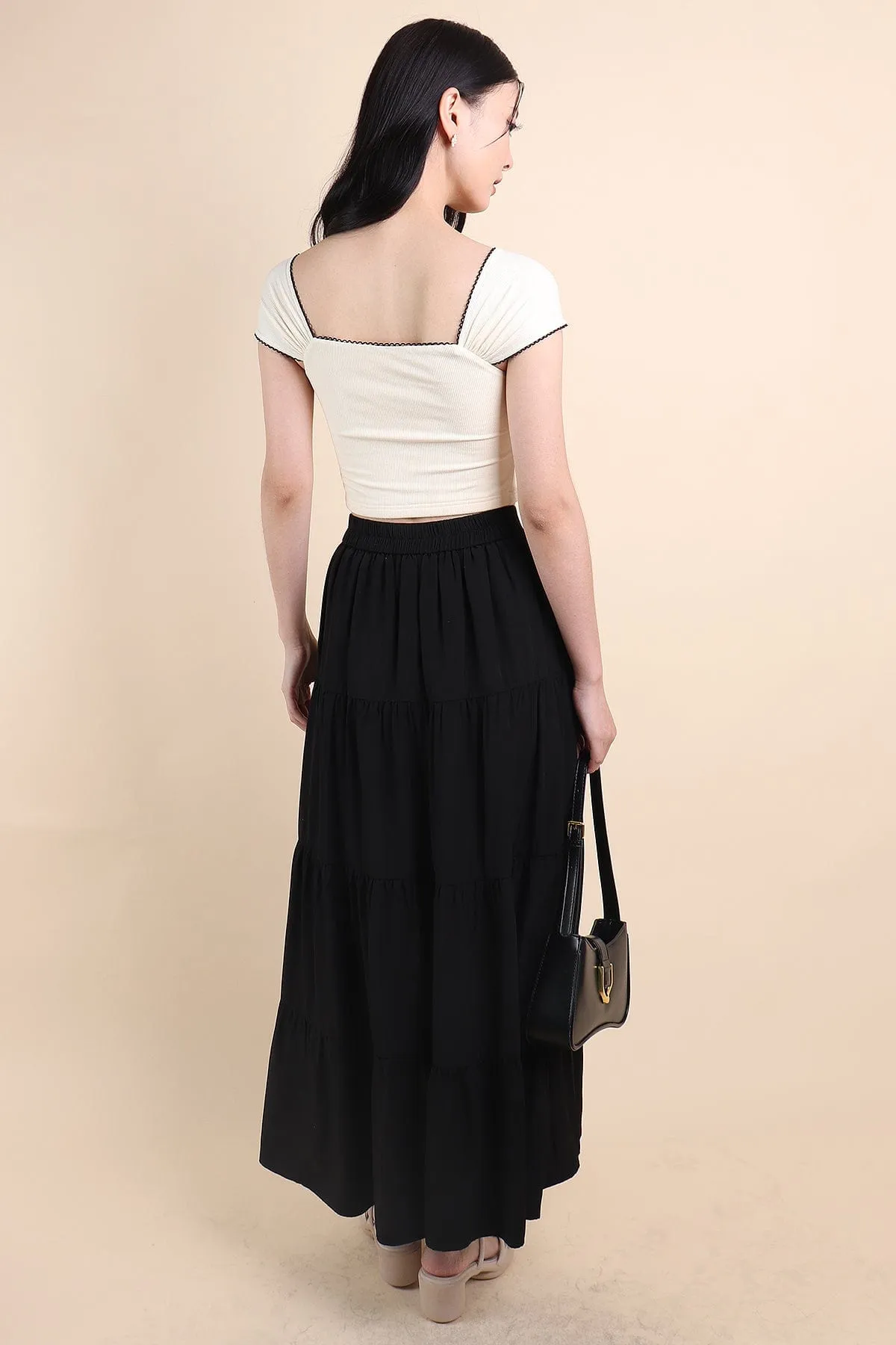 AMOR MAXI SKIRT IN BLACK