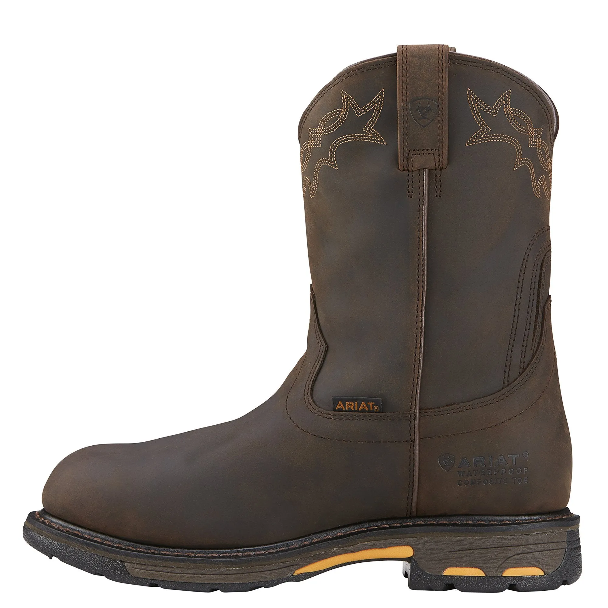 Ariat | Men's WorkHog® Pull On CT | Oily Distressed Brown