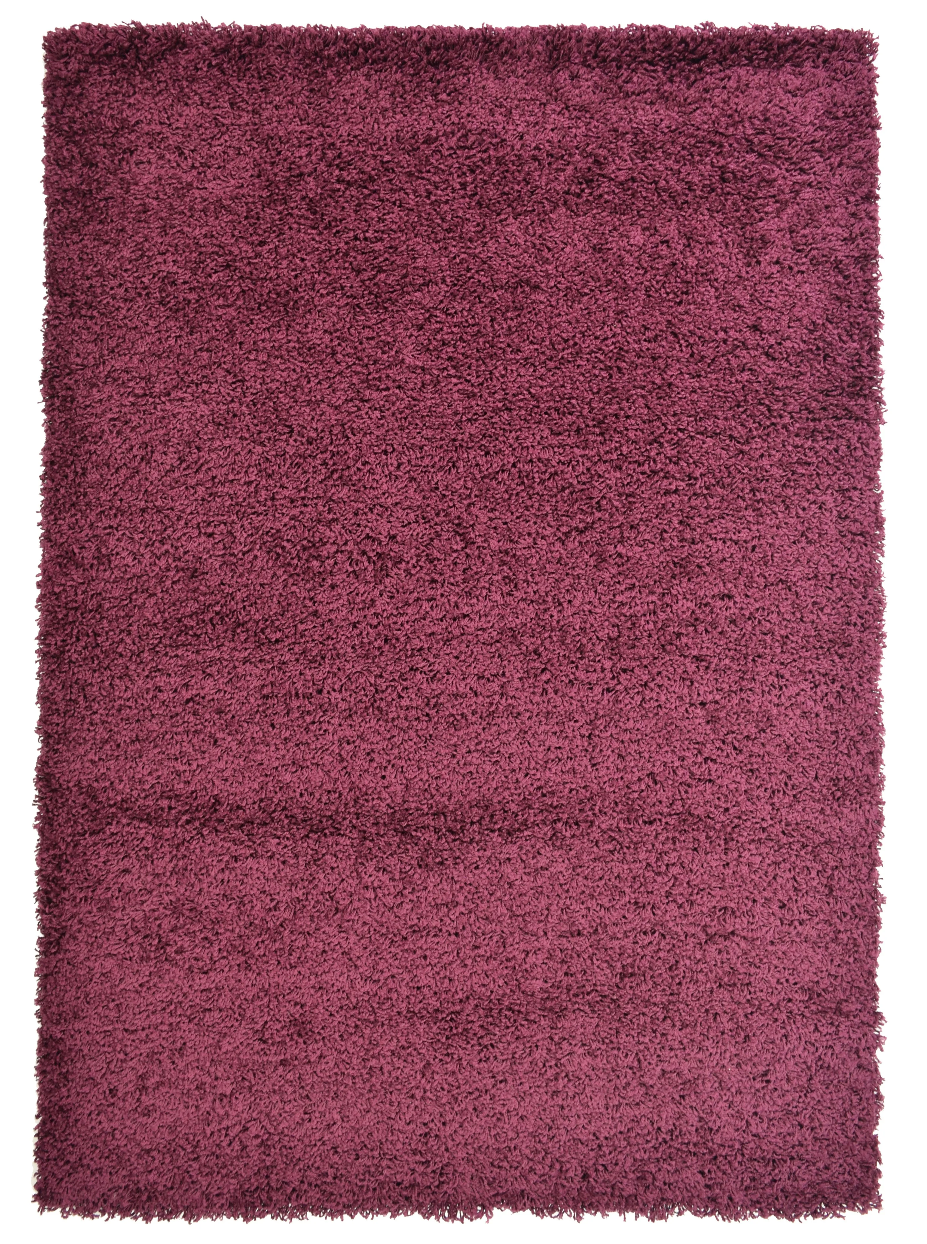 Aubergine Thick Shaggy Rug - California