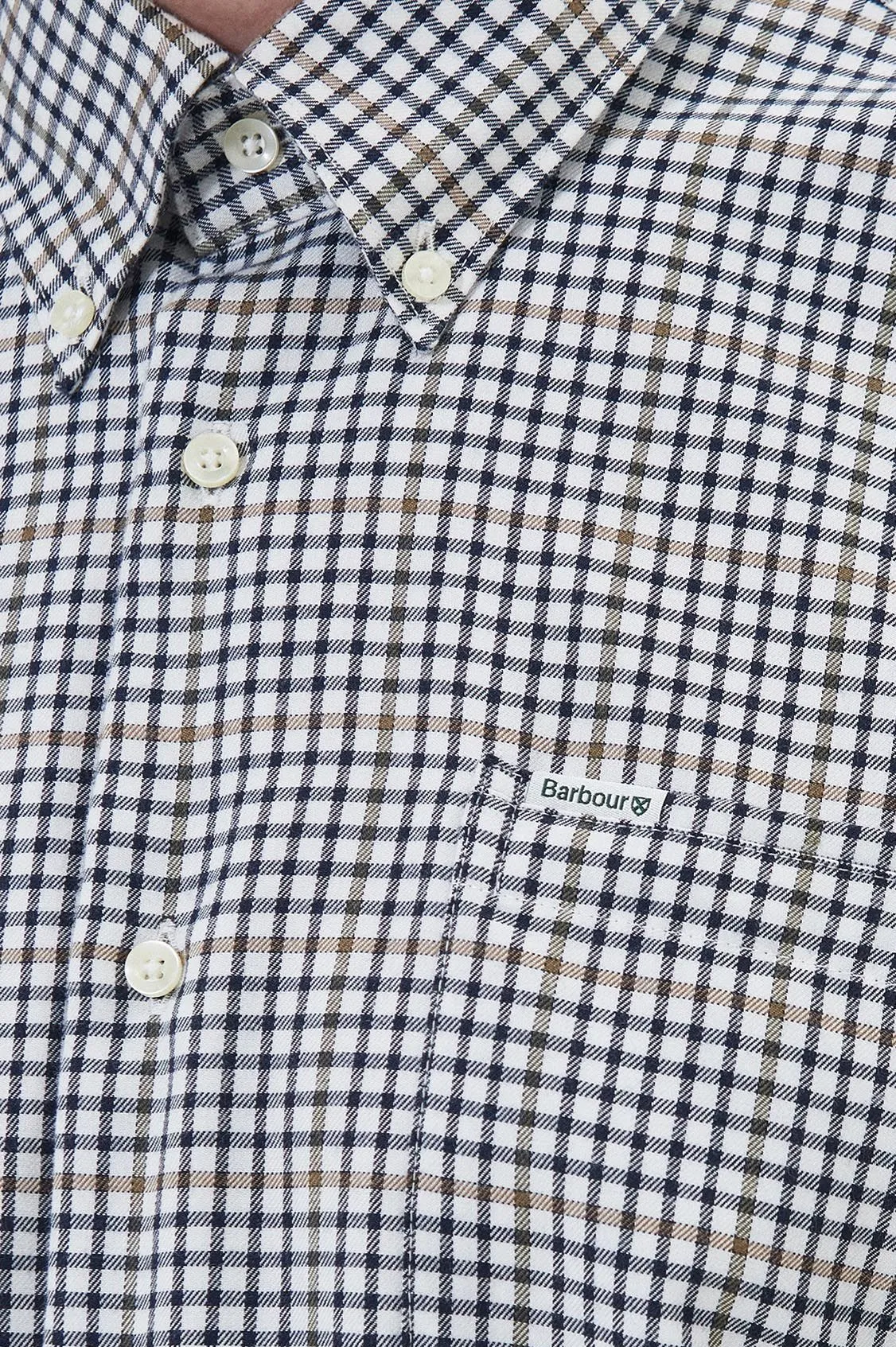 Barbour Shirt NEW Henderson in Whisper White navy/green check MSH5044WH32