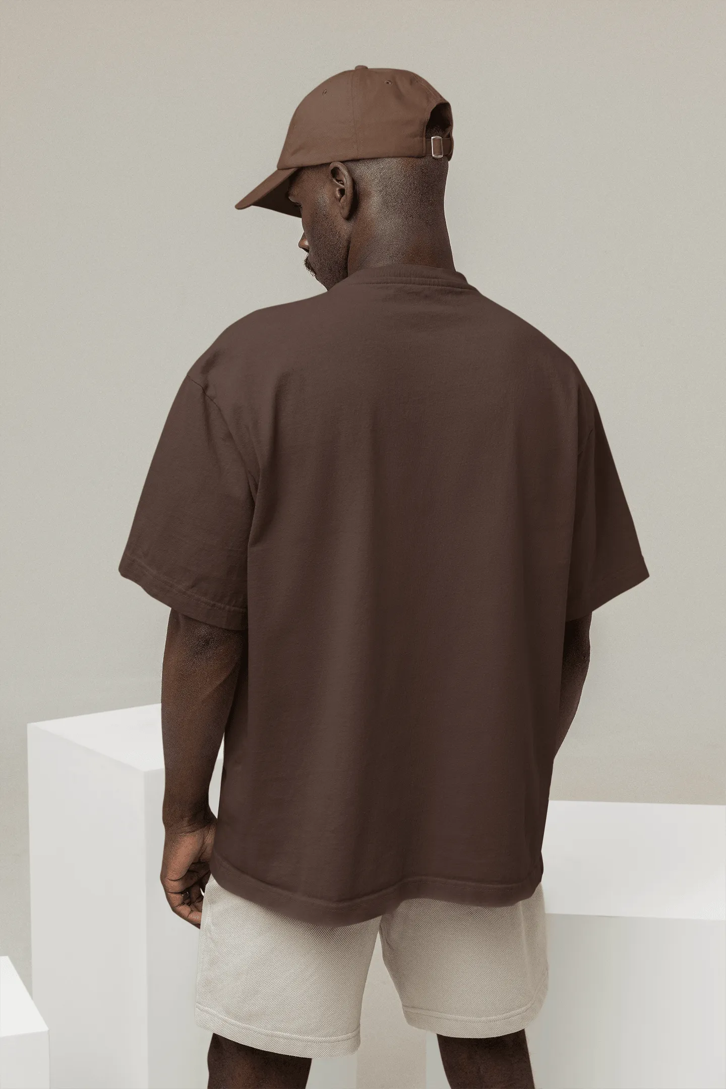 Basic Oversized T-shirt - Brown