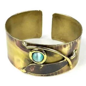 Blade & Aqua Brass Cuff Brass Images