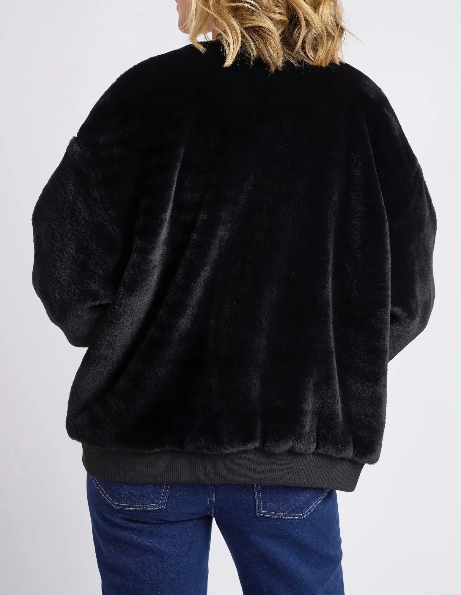 Blaze Fur Bomber Black