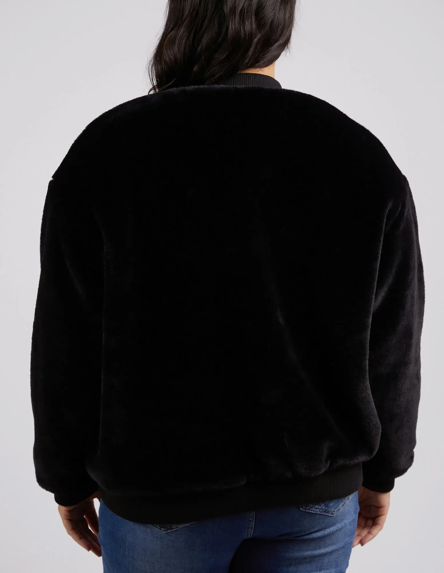 Blaze Fur Bomber Black