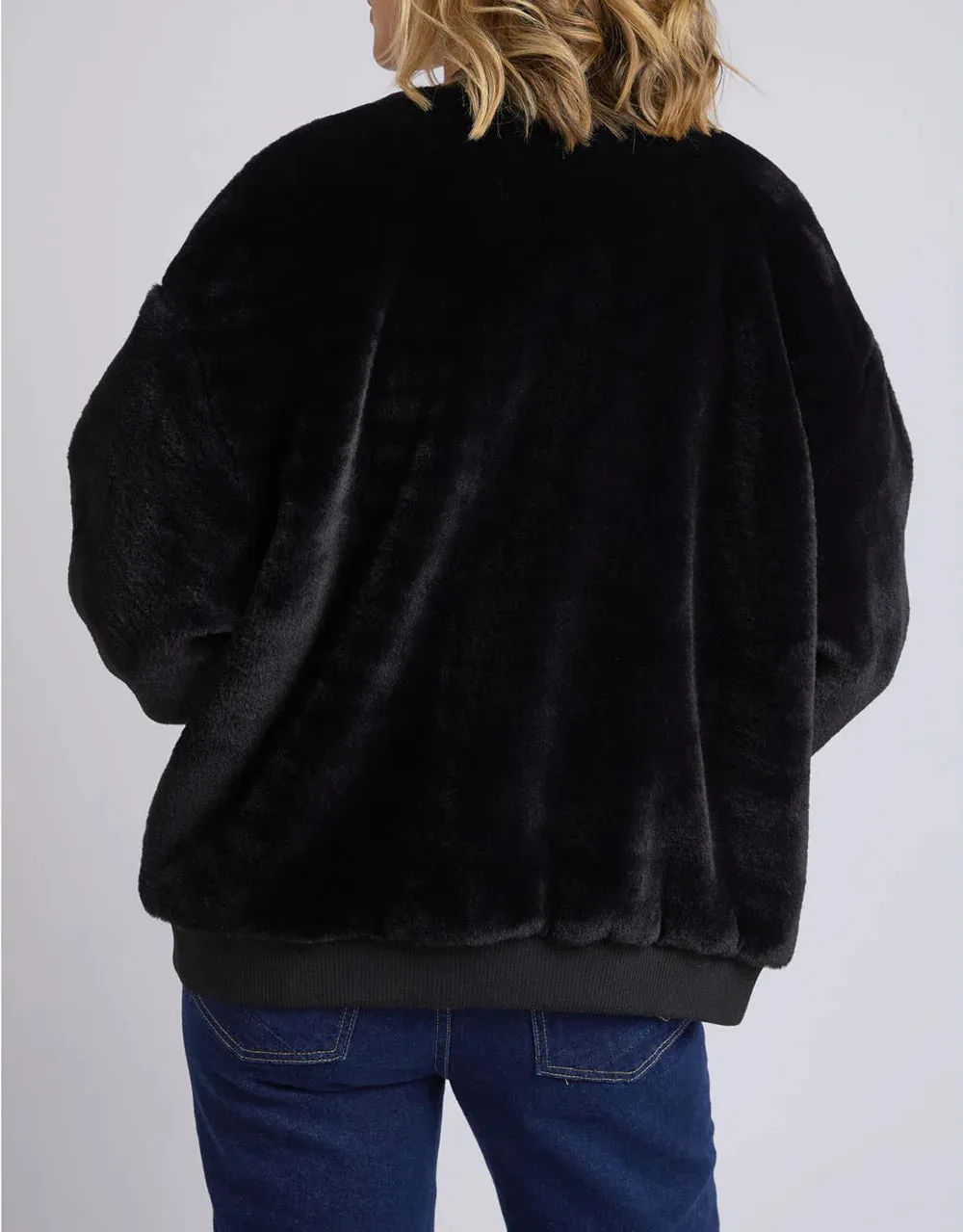 Blaze Fur Bomber - Black