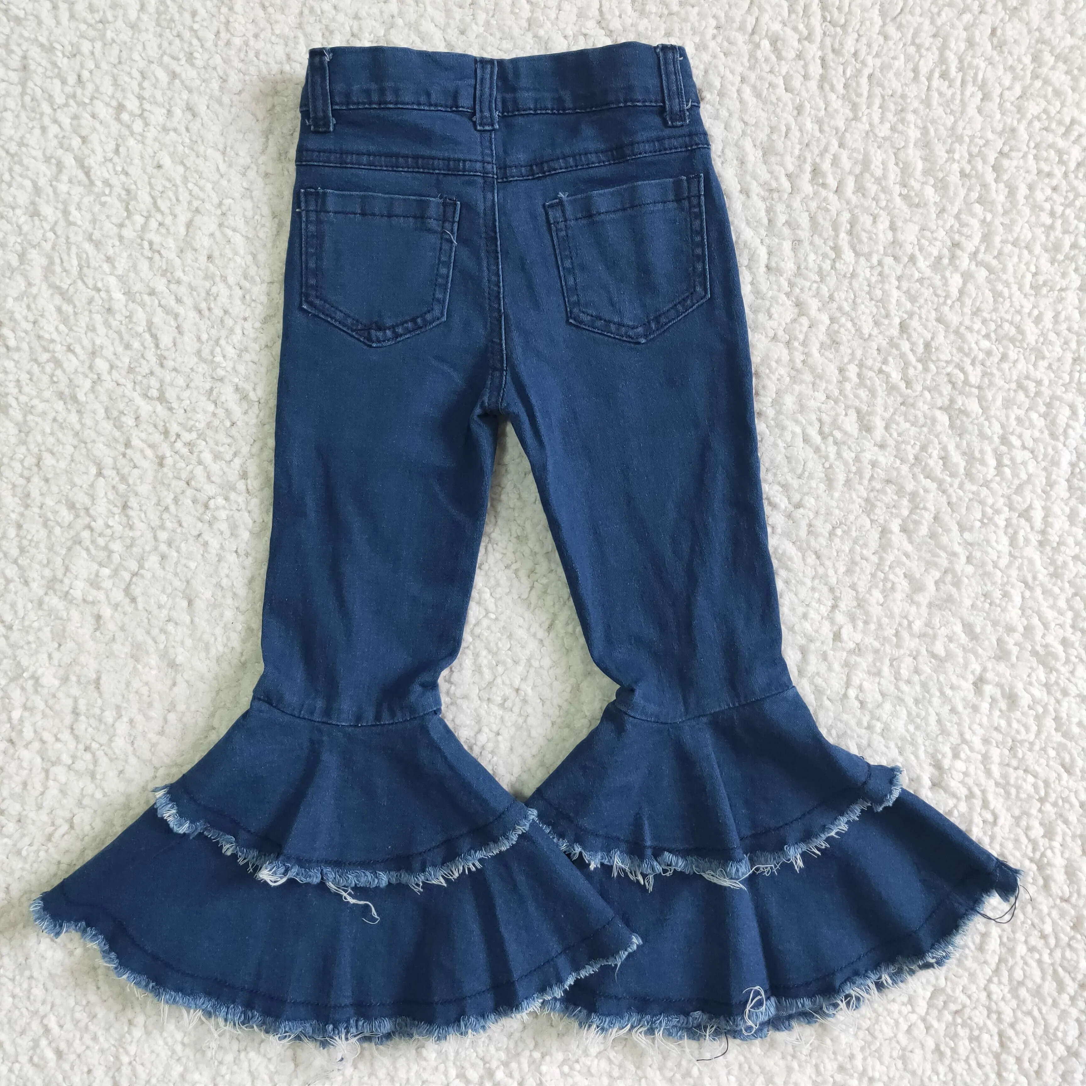 Blue Bleached bouble flares pants jeans