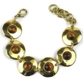 Bonbon Gold Tiger Eye Link Bracelet Brass Images