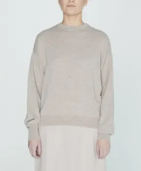 Brazeau Tricot Slouchy Rosegold Cashmere Crew Sweater