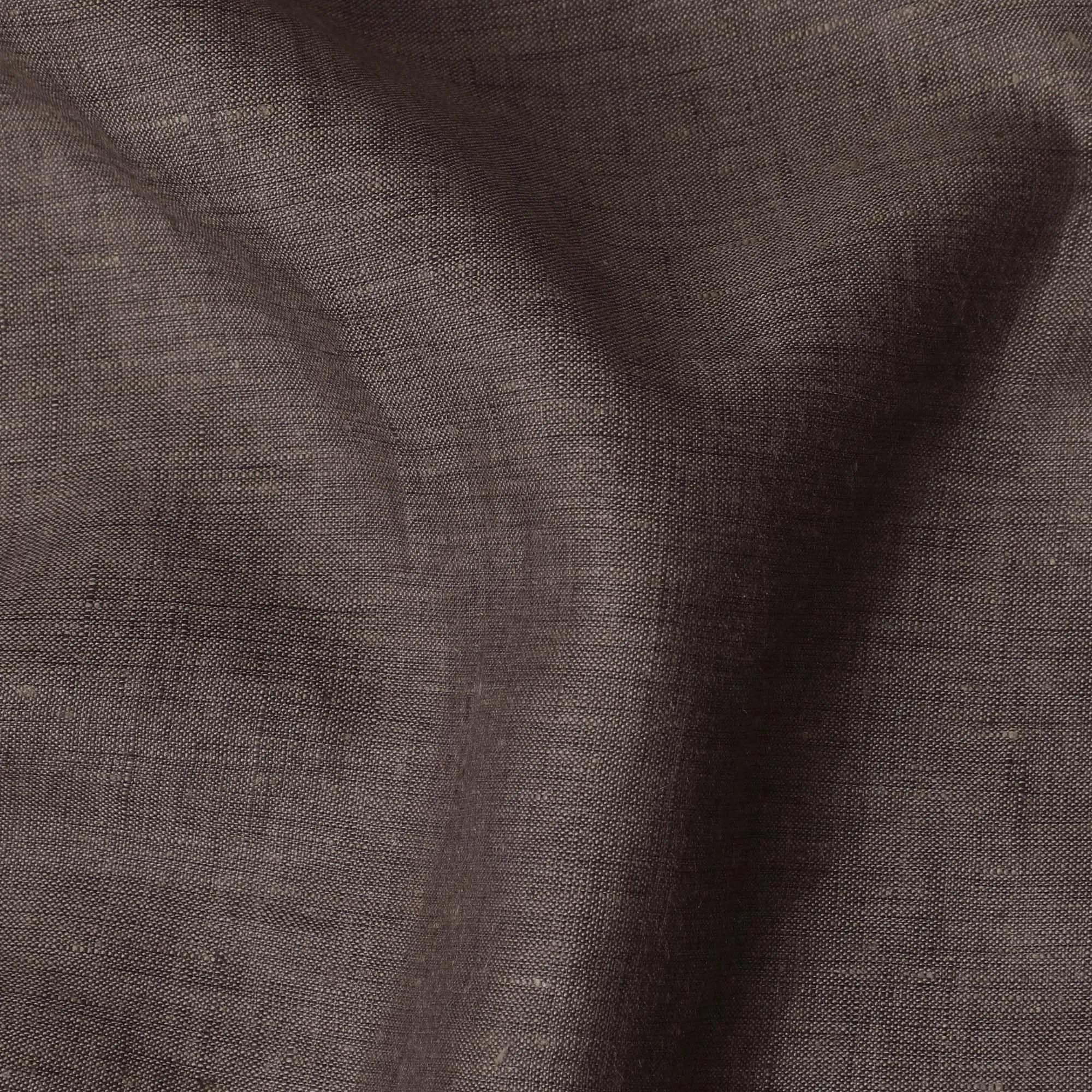 Brown Plain Premium pure linen fabric 60Lea-D16273