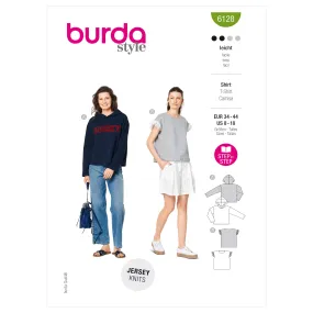 Burda Pattern 6128 Misses' Hoodie, Sweatshirt