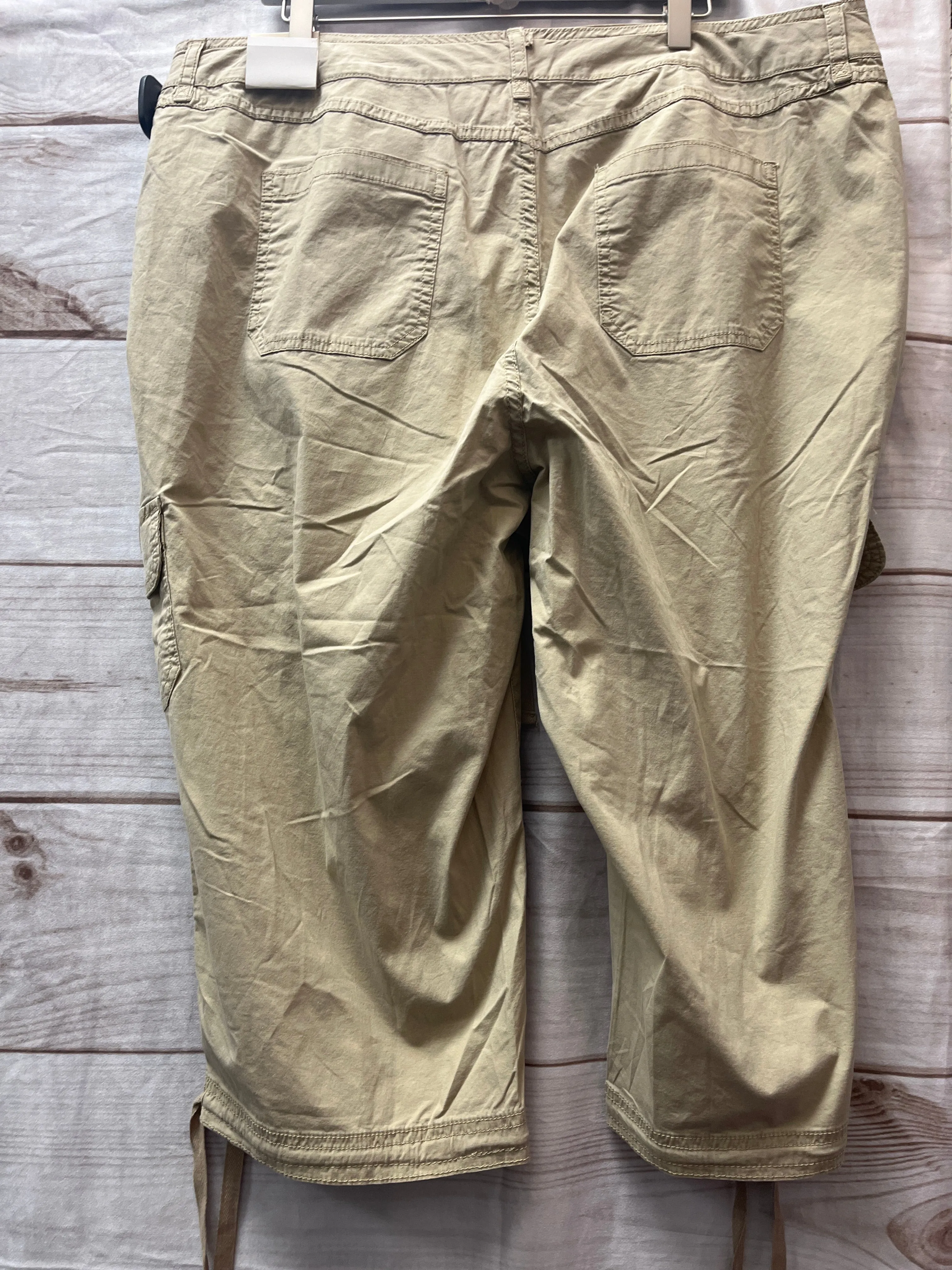 Capris By St Johns Bay In Beige, Size: 20w