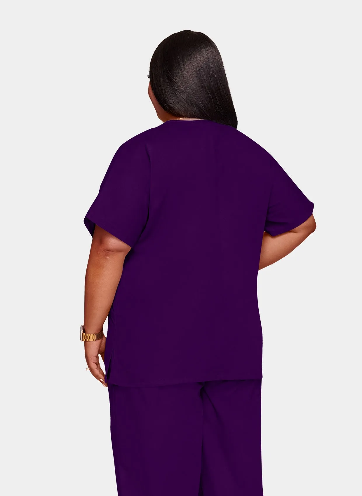 Cherokee Unisex Scrub Top - Eggplant