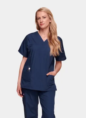 Cherokee Unisex Scrub Top - Navy