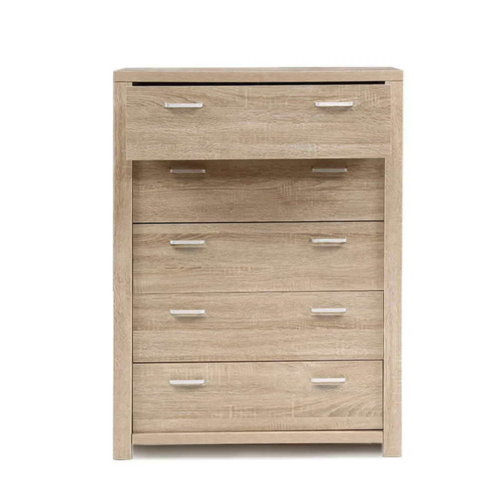 Chest Of drawer 5 Drawers Dresser Cabinet Tallboy Storage Bedroom Furniture