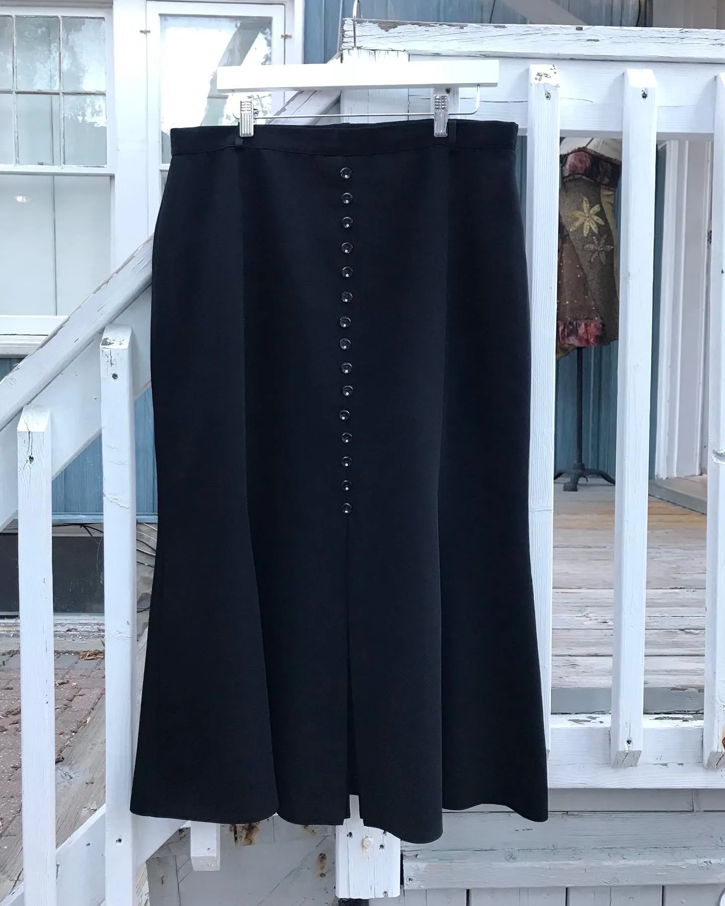 CHRISTIAN DIOR Crystal Embellished Black Maxi Skirt