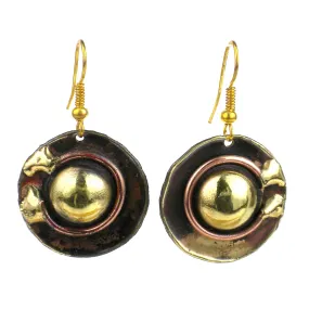 Circle Within Earrings Brass Images