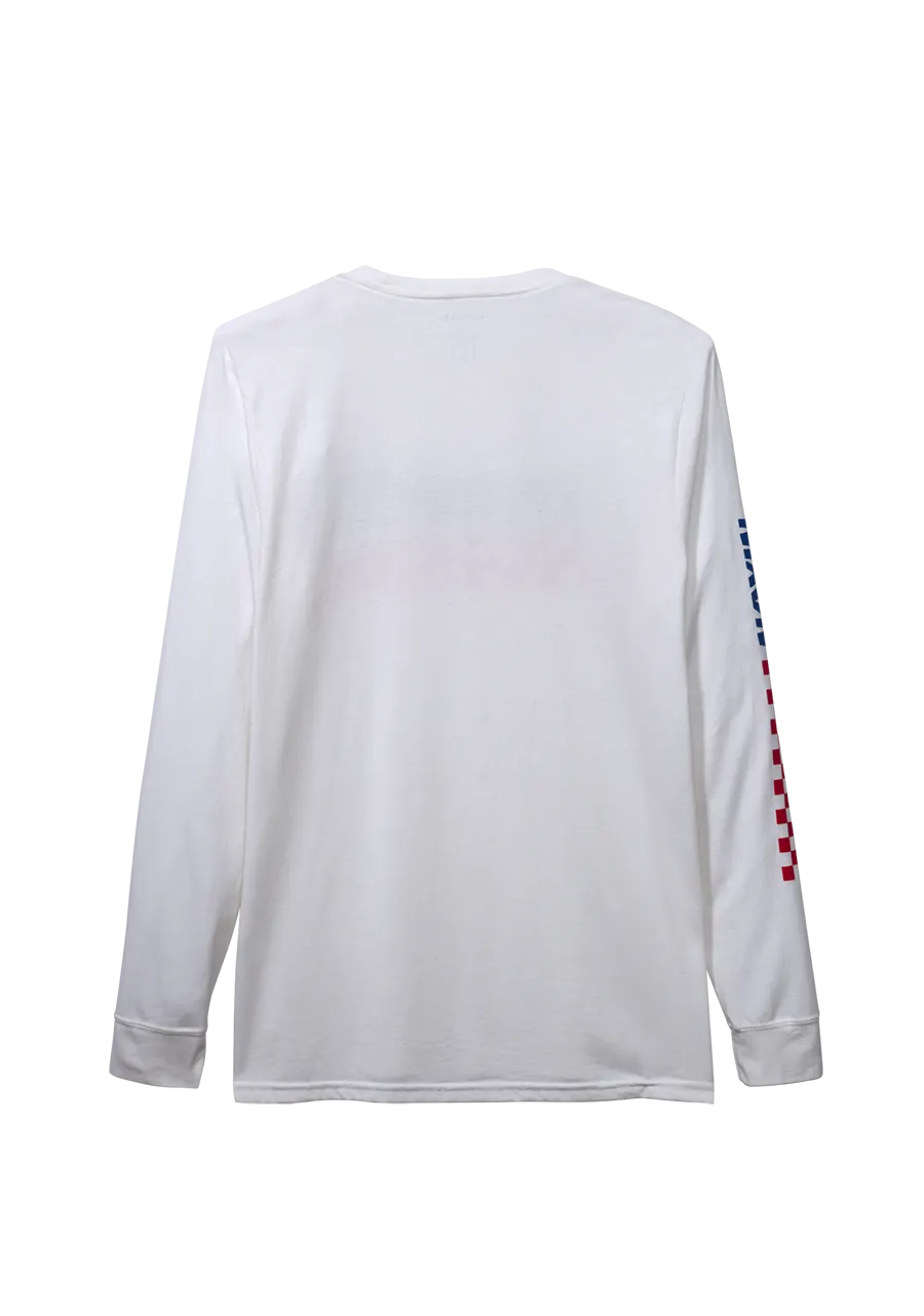 Circuit Long Sleeve Repreve® T-Shirt - White / Navy