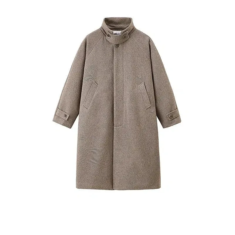 Classic Wool Stand Collar Overcoat