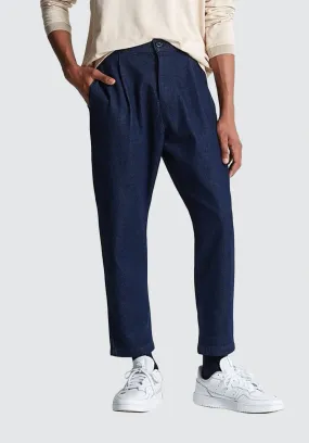 Cotton Denim Weekend Trouser | Rinsed Dark Blue