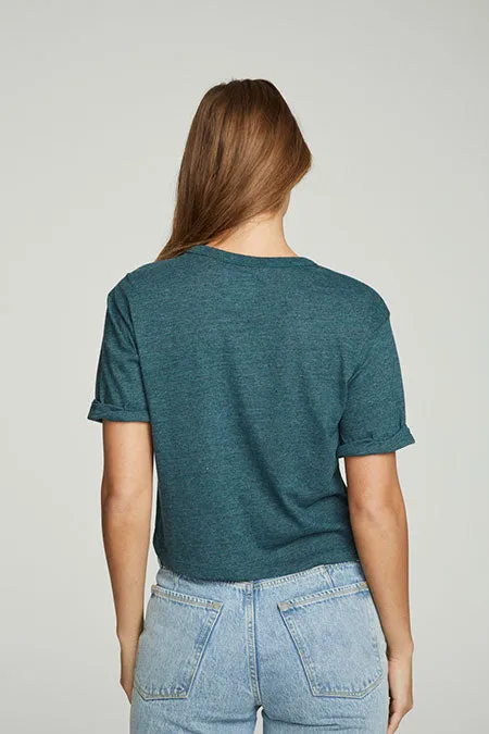 Cropped Crew Neck Short Sleeve Tee