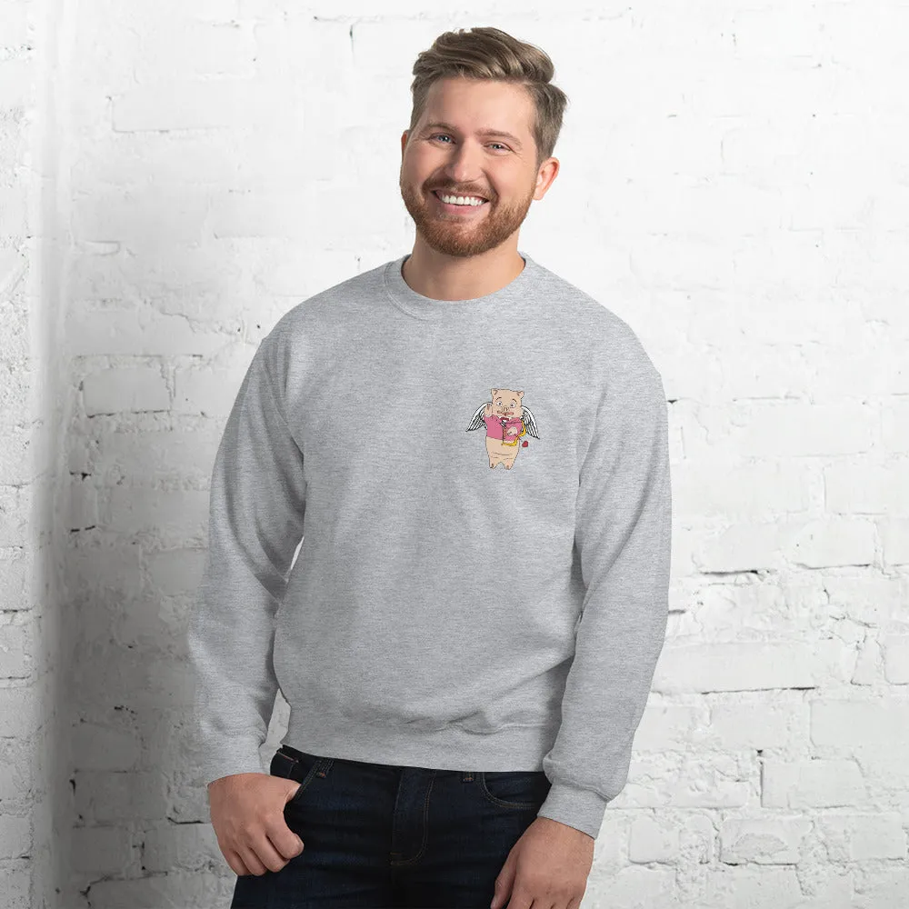 Cupid Pig   Valentine's Day Sweatshirt