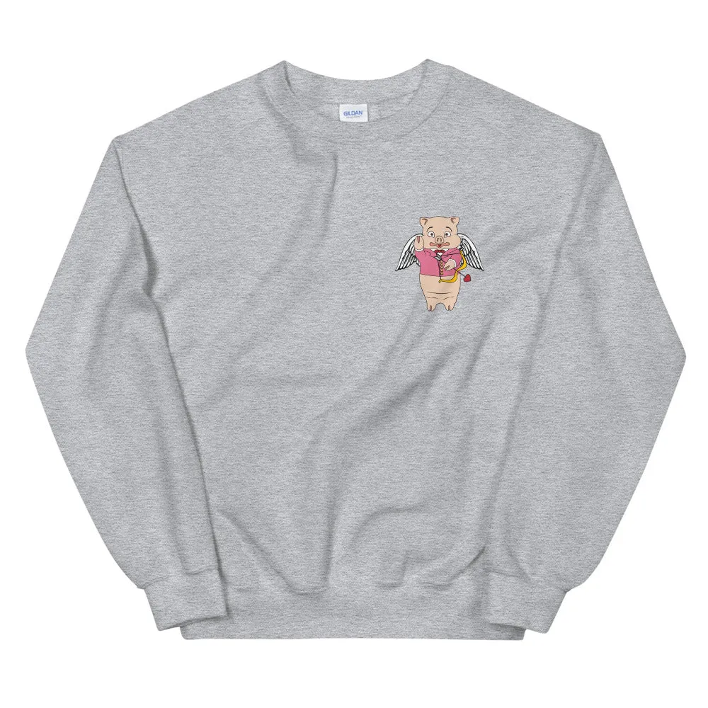 Cupid Pig   Valentine's Day Sweatshirt