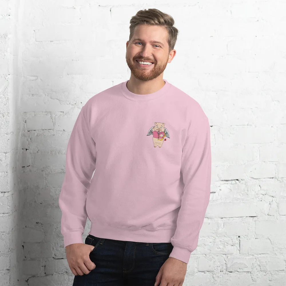 Cupid Pig   Valentine's Day Sweatshirt