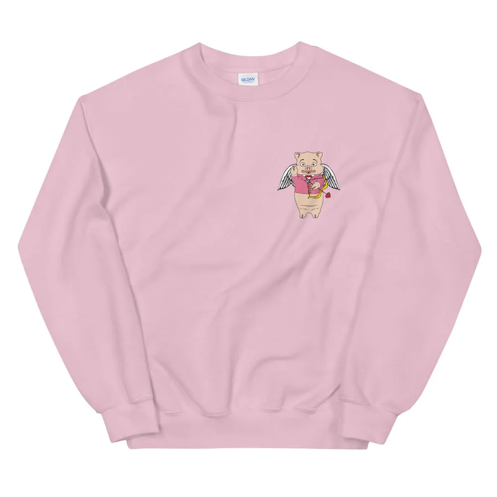 Cupid Pig   Valentine's Day Sweatshirt