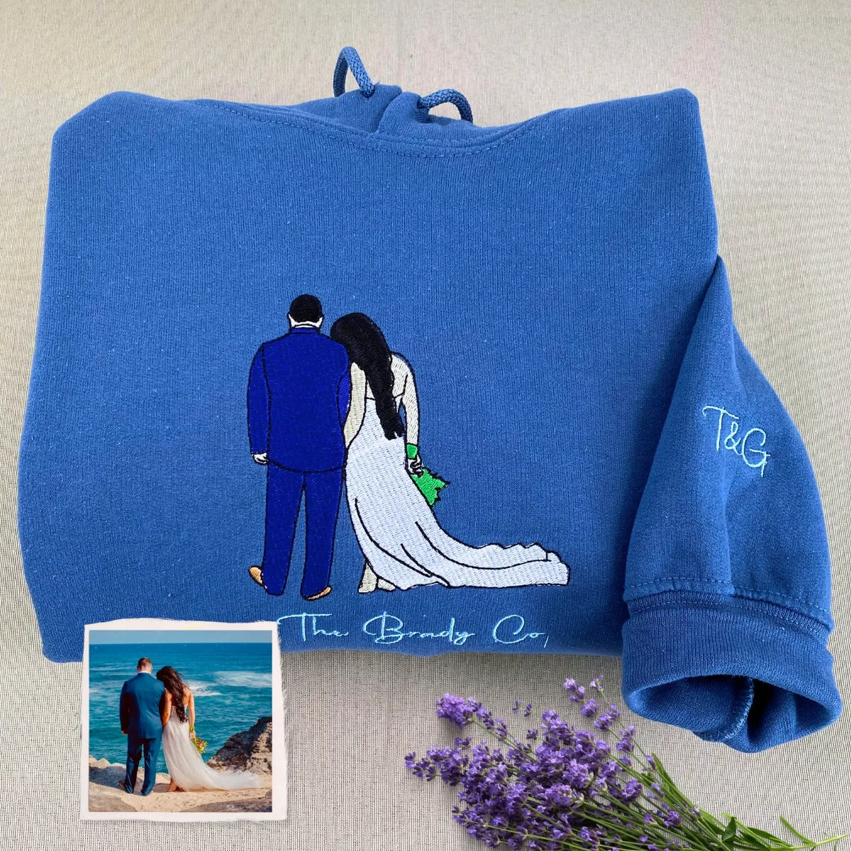 Custom Embroidered Hoodies & Sweatshirts | Anniversary Photo Gift