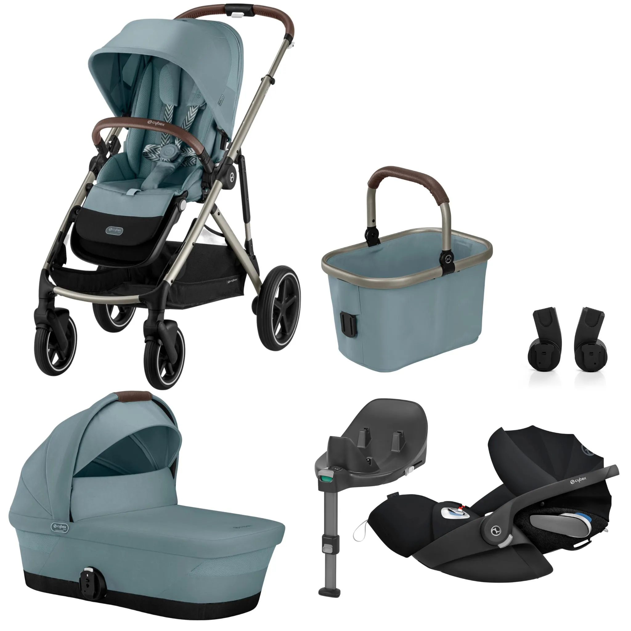 Cybex, Gazelle S Travel System Bundle w/ Cloud T i-Size, Sky Blue