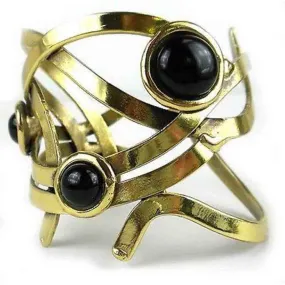 Dancing Onyx Brass Cuff Brass Images