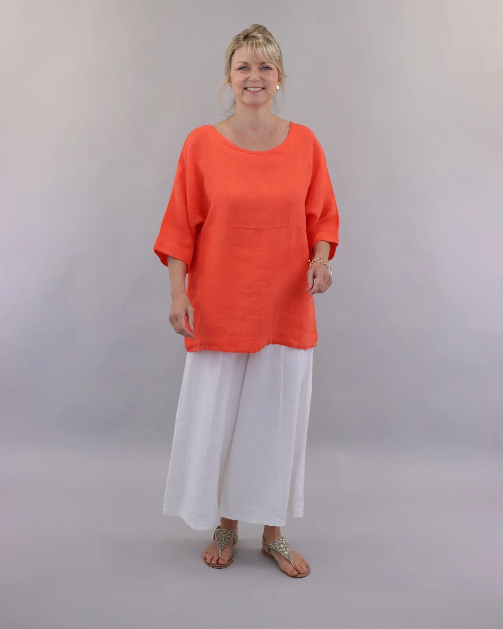 Dolman Sleeve Linen Tunic