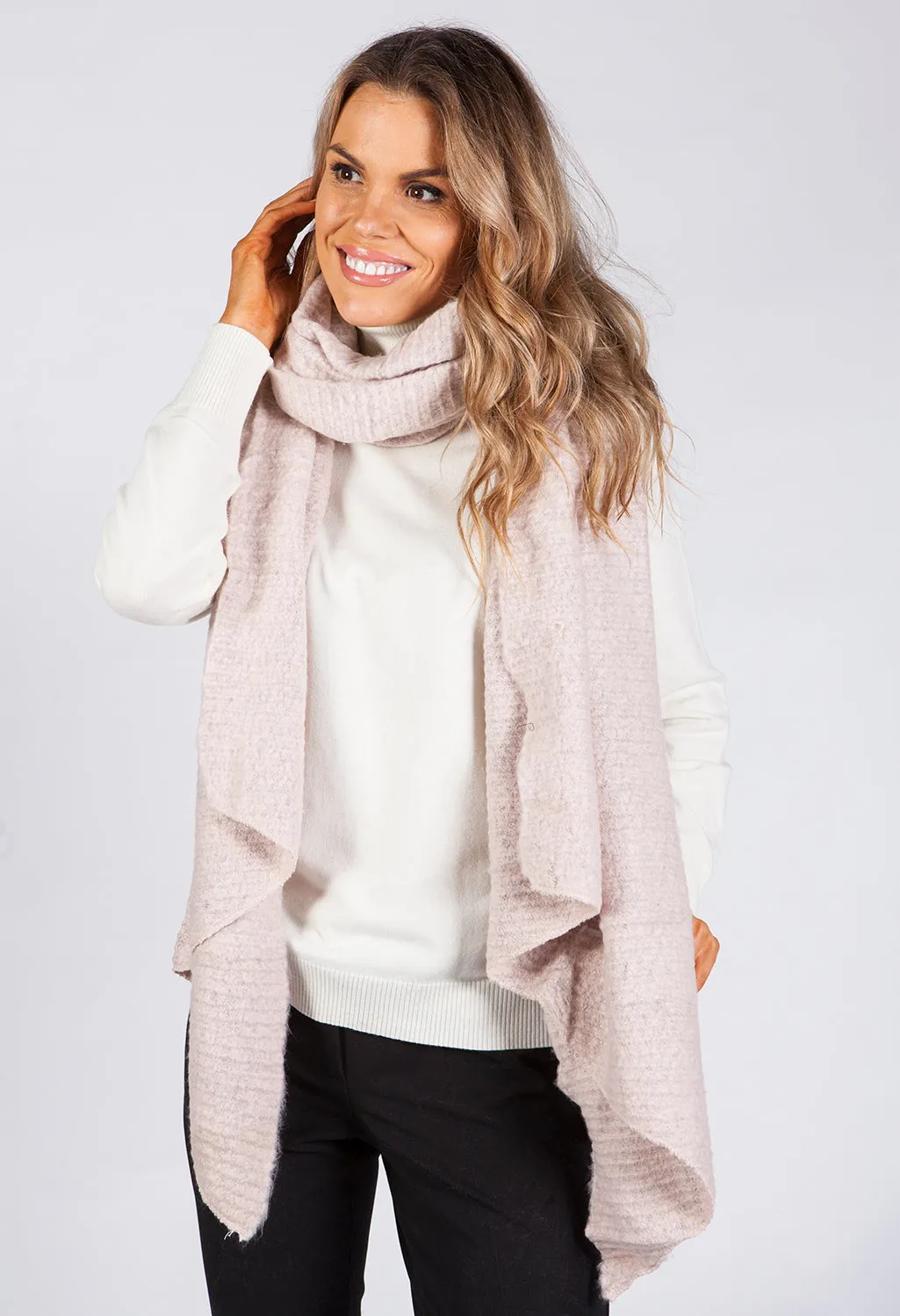 Dusty Pink Super Soft Wool Feel Scarf