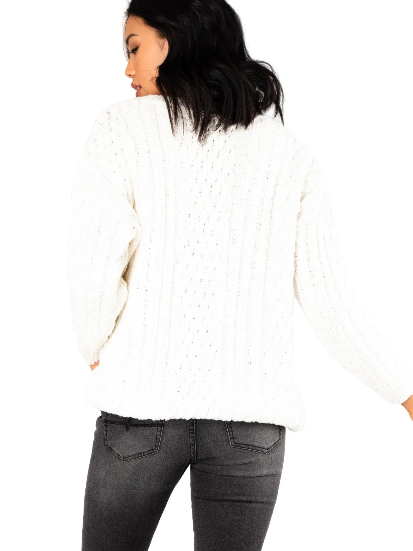 Eden Crew Neck Knit - Bright White