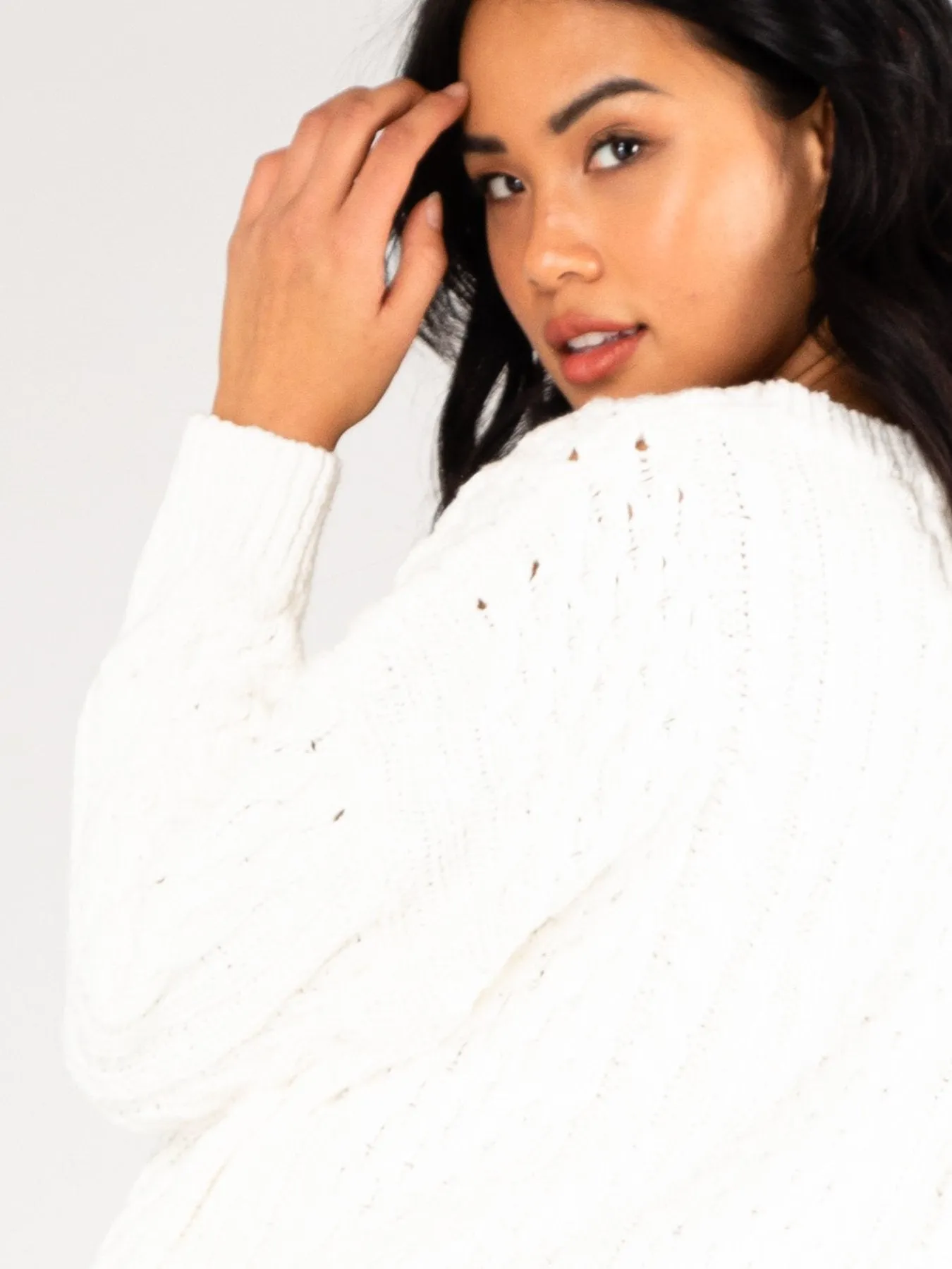 Eden Crew Neck Knit - Bright White