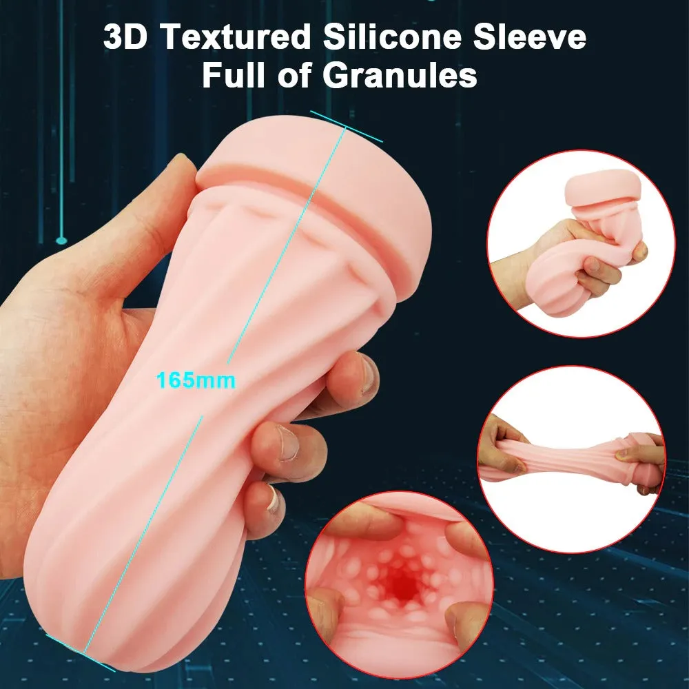 Electric Sucking Fleshlight, Realistic Virgin Pocket Pussy, Penis Pump & 7 Suction and Vibration Modes