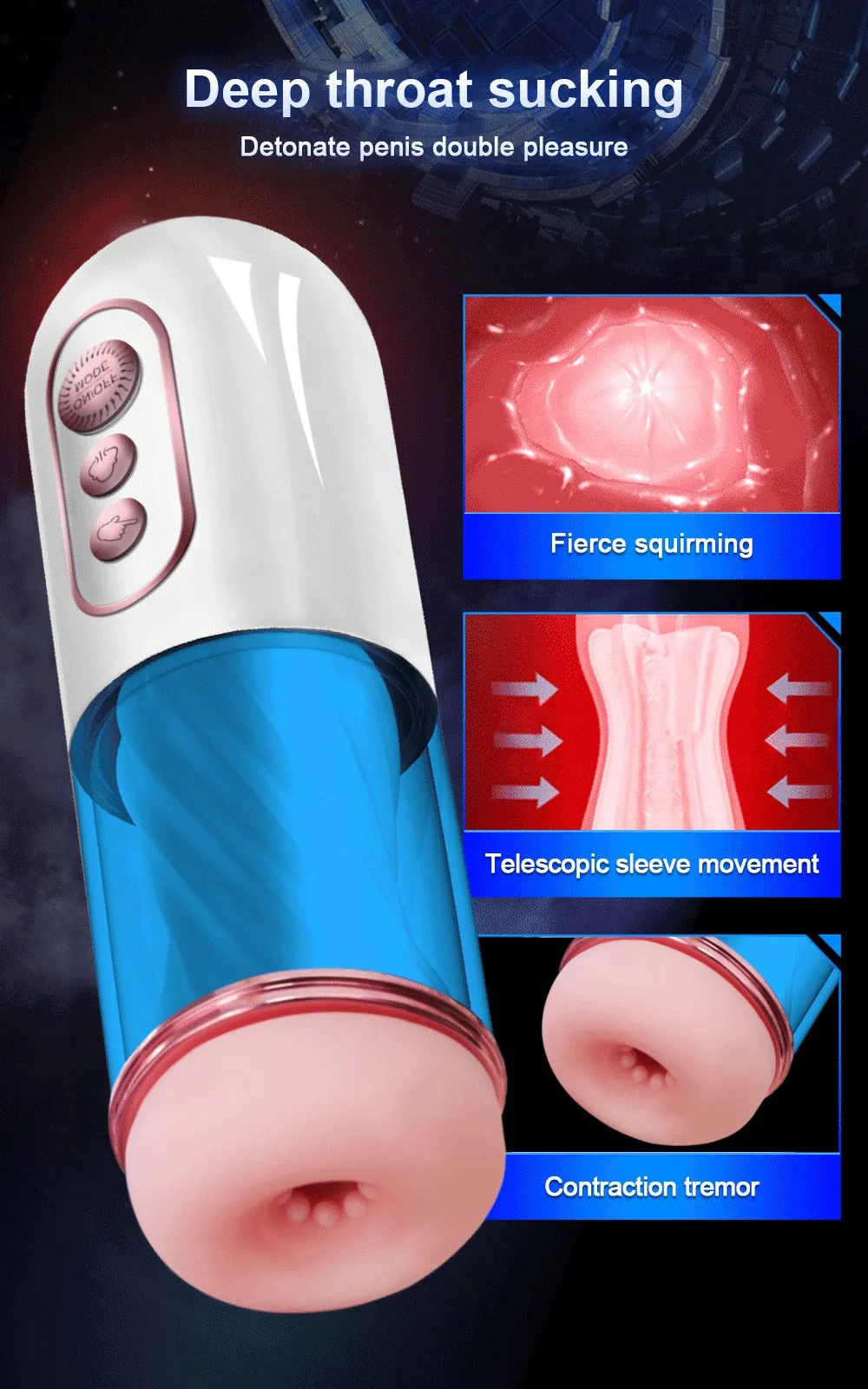 Electric Sucking Fleshlight, Realistic Virgin Pocket Pussy, Penis Pump & 7 Suction and Vibration Modes