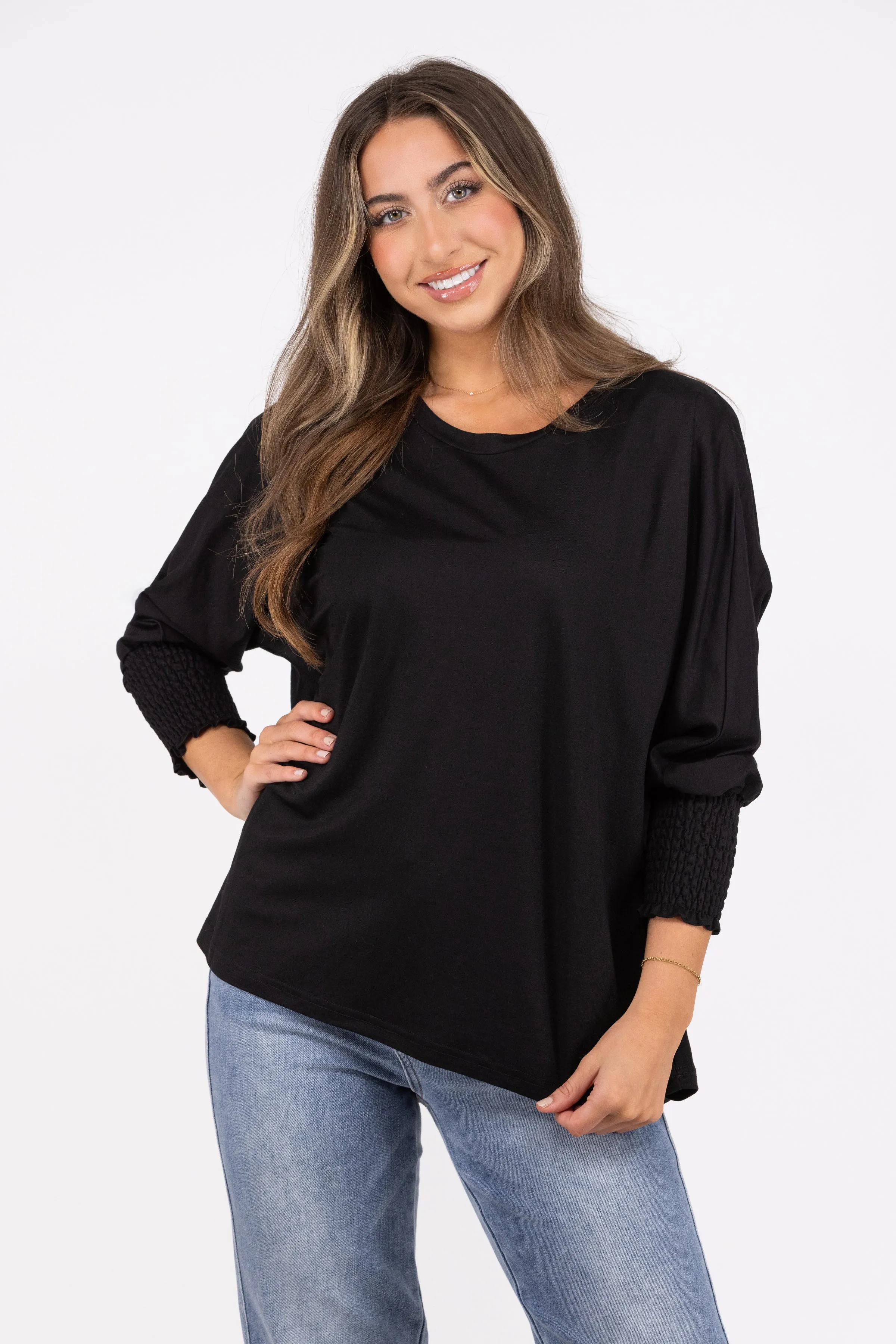 Enjoy Something Simple Long Sleeve Top