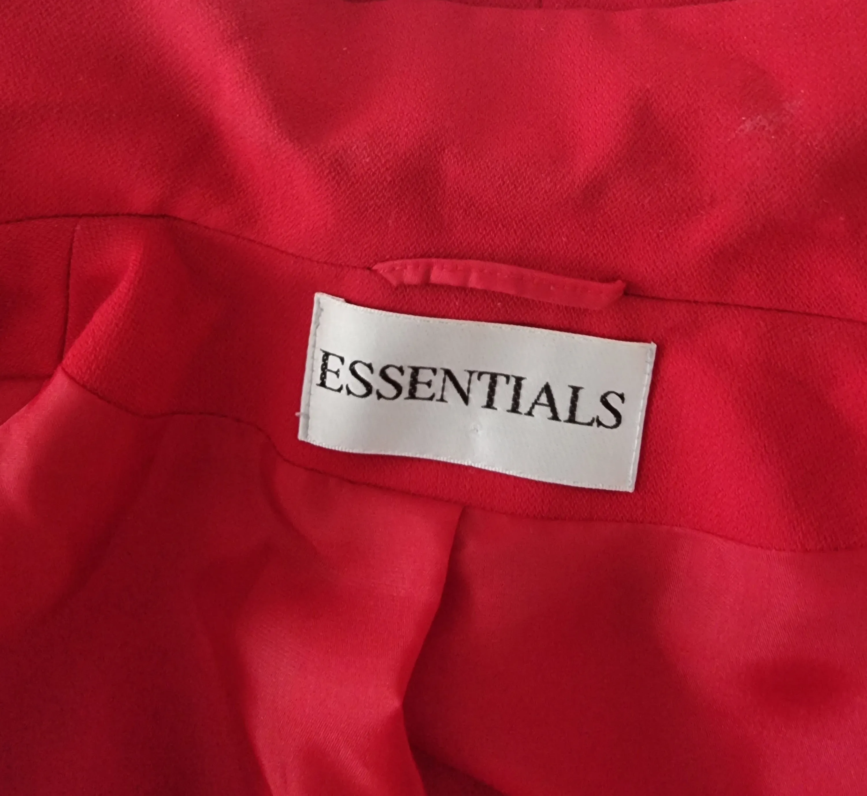 Essentials Womens Red Fitted Lined Jacket UK 12