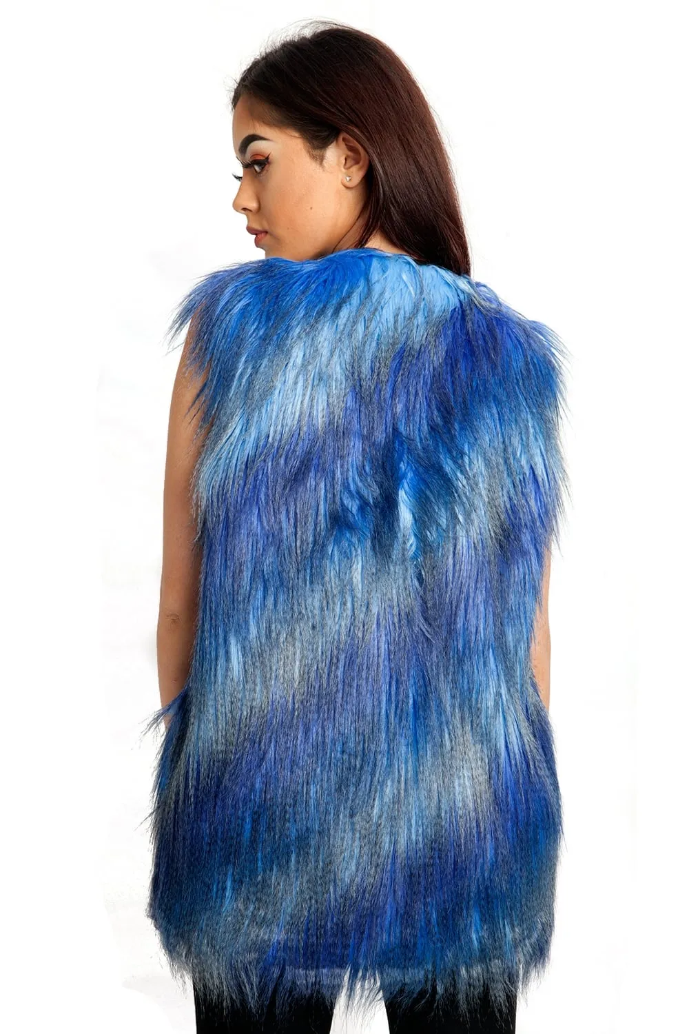 Faux Fur Shaggy Patch Gilet