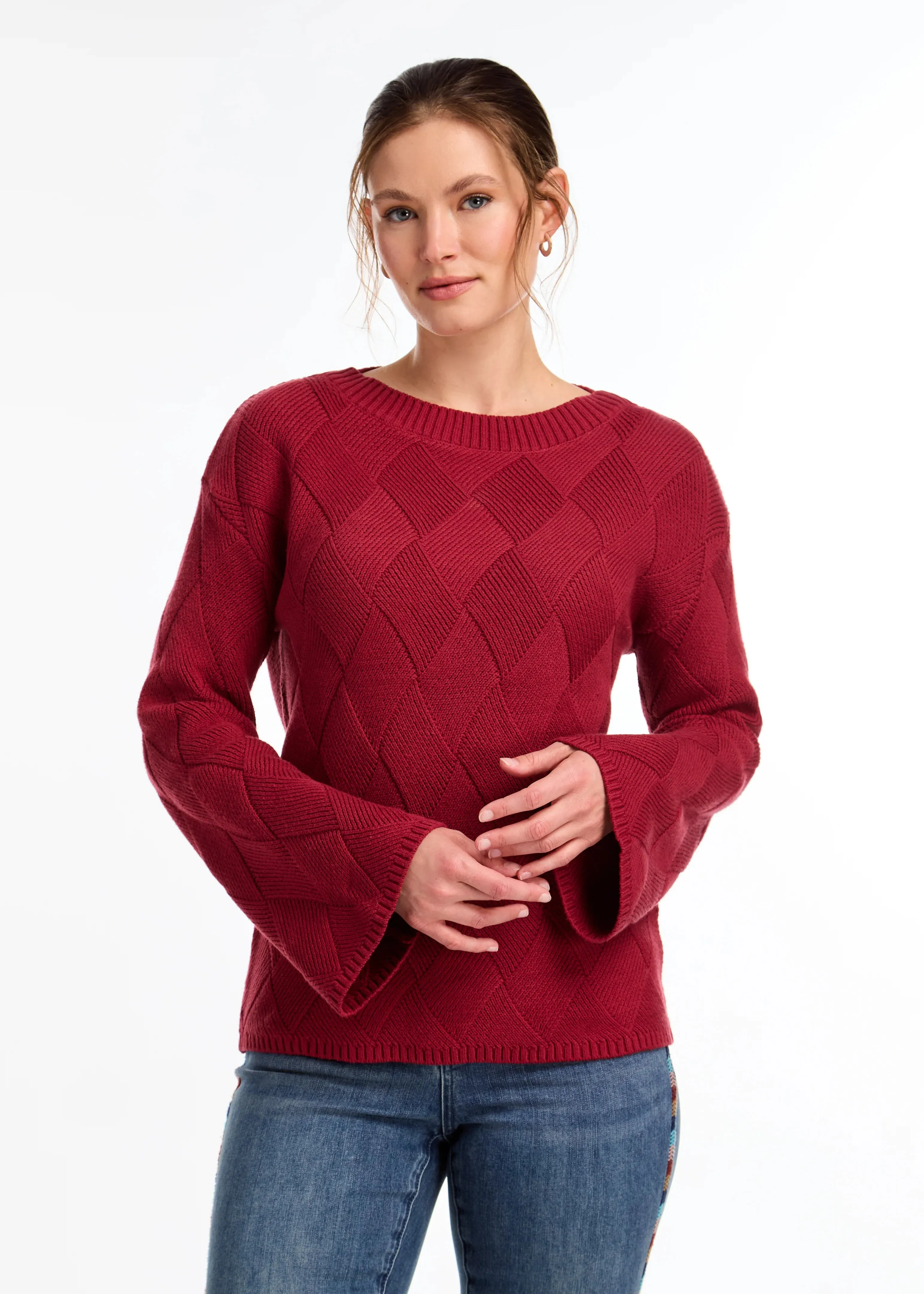 FDJ Long Sleeve Boat Neck Sweater