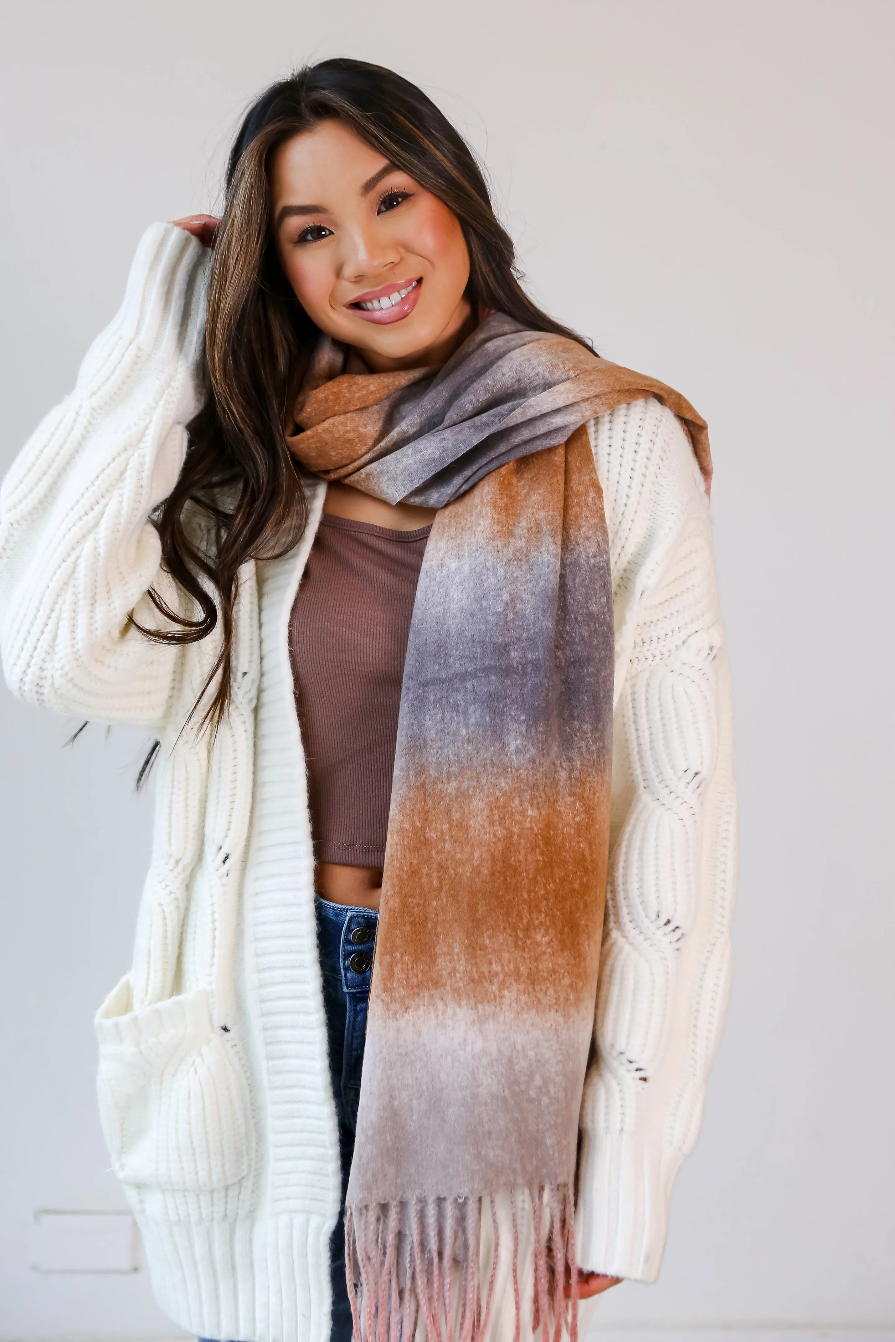 FINAL SALE - Winter Streets Fringe Scarf