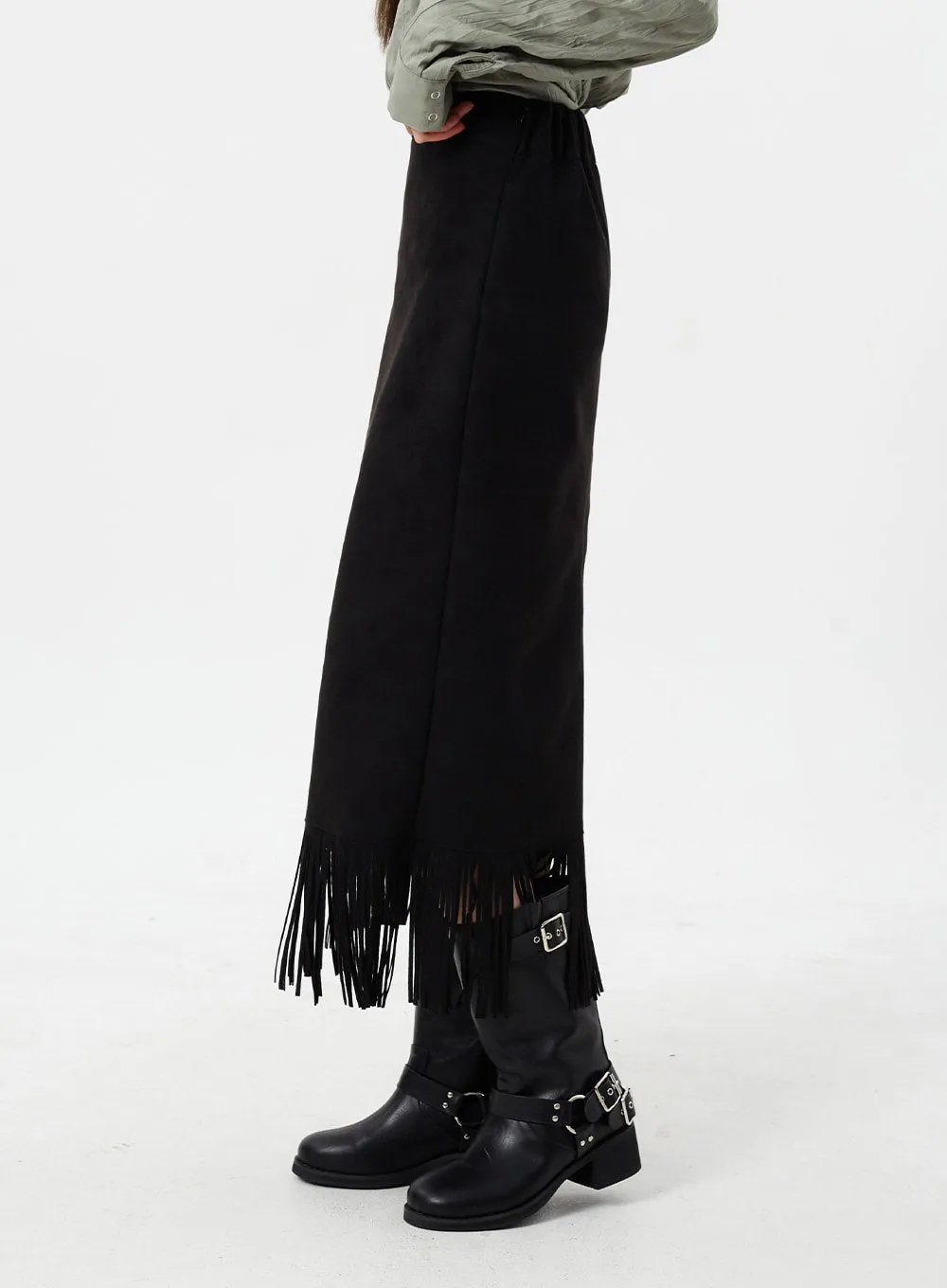 Fringe Maxi Skirt CM307