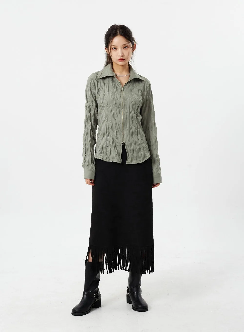 Fringe Maxi Skirt CM307