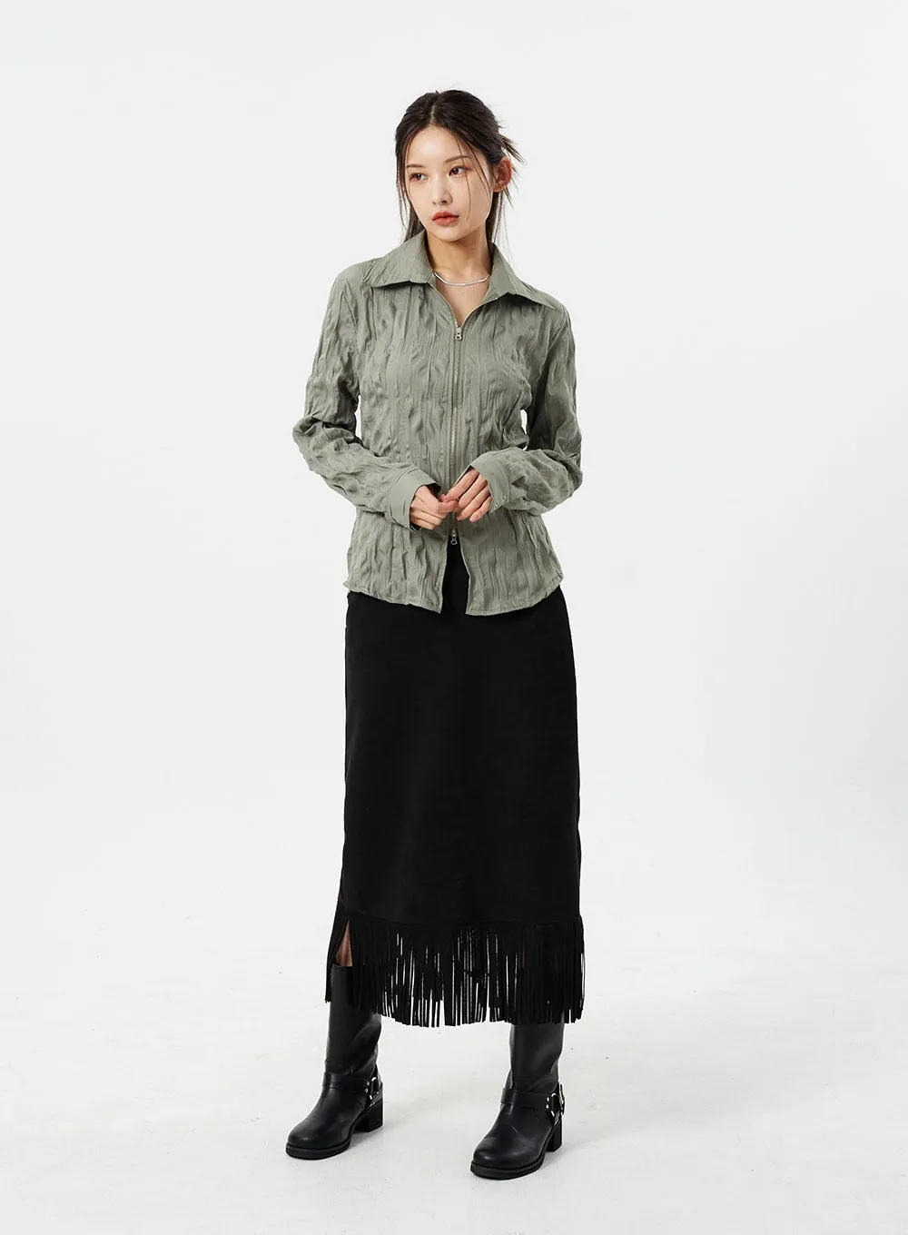 Fringe Maxi Skirt CM307