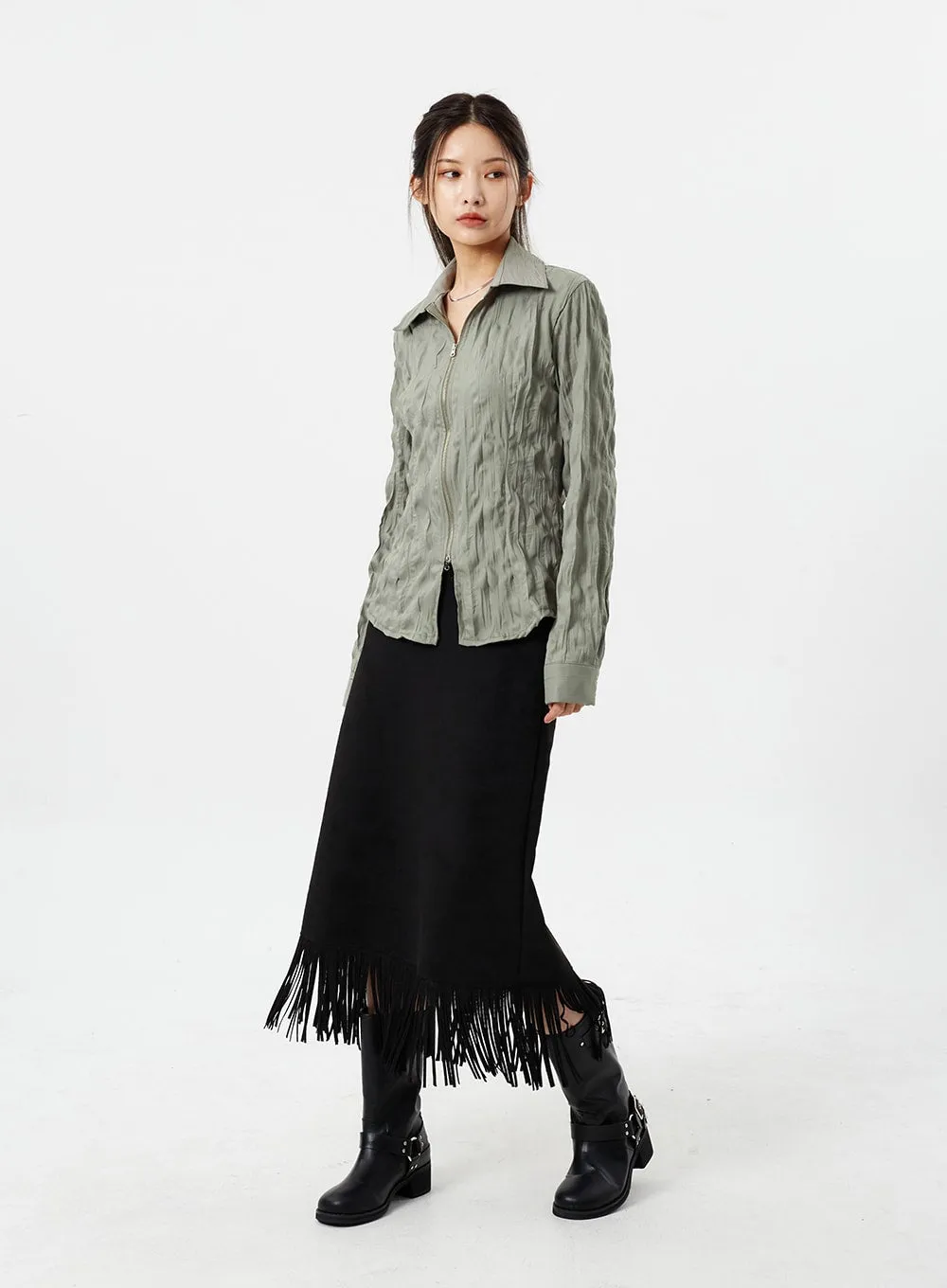 Fringe Maxi Skirt CM307