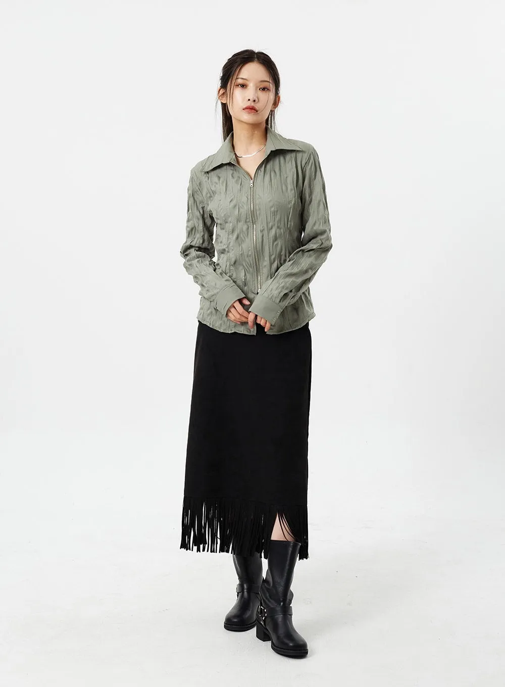 Fringe Maxi Skirt CM307